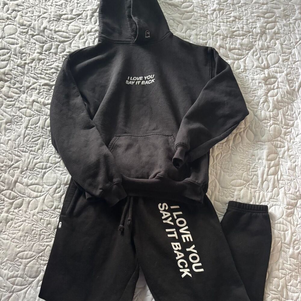 Lonely Ghost Women's Black Sweat Set